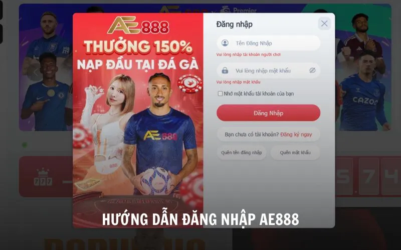 trang đăng nhập AE888