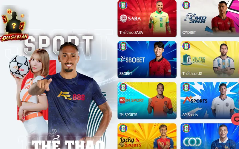 Nhiều lựa chọn sảnh cược chất lượng tại AE888 football