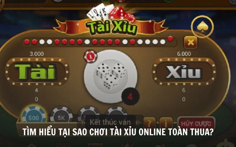 Tại Sao Chơi Tài Xỉu Online Toàn Thua? Cách Đánh Tài Xỉu Hiệu Quả Tìm hiểu tại sao chơi Tài Xỉu online toàn thua?