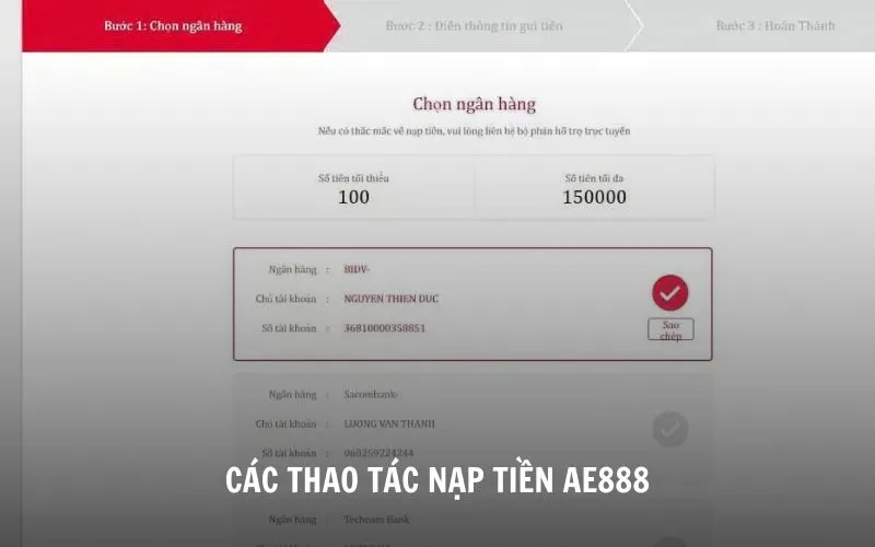 Nạp Tiền AE888 Đa Phương Thức - Hướng Dẫn Chi Tiết Các thao tác nạp tiền AE888 đảm bảo thành công cho người chơi