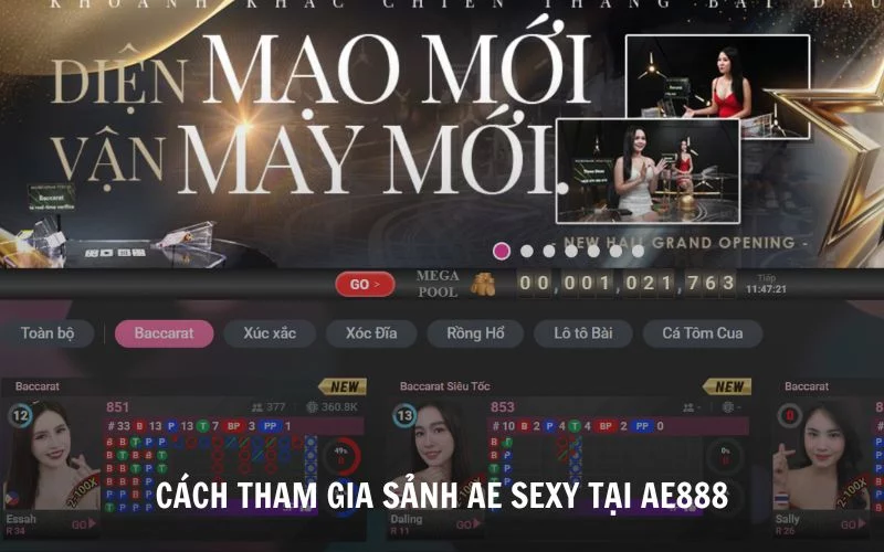 Hướng dẫn các bước tham gia sảnh AE Sexy tại AE888