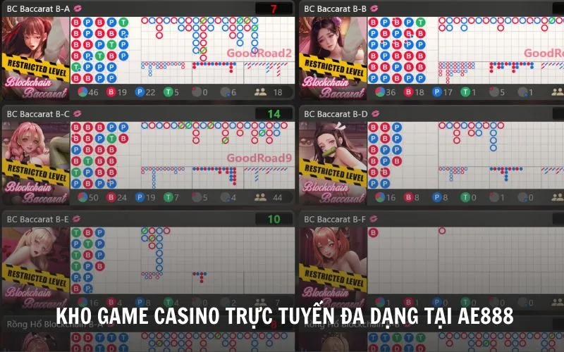 Trải nghiệm kho game casino trực tuyến đa dạng tại AE888